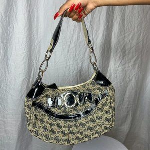 Vintage 2000s Guess Logomania Shoulder Bag / Y2K Crescent Purse